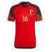 Maillot de foot Belgique Thorgan Hazard #16 Domicile vêtements Monde 2022 Manches Courtes